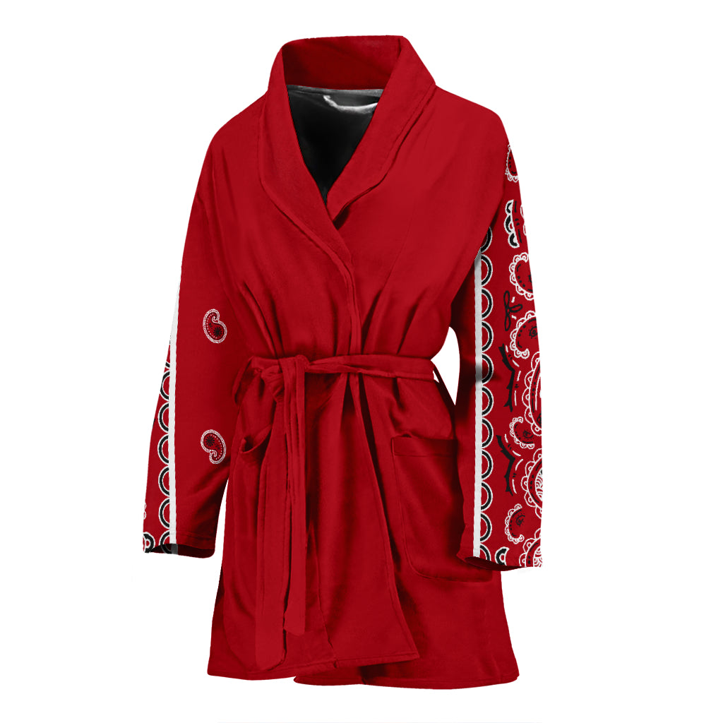 red bandana robe for women