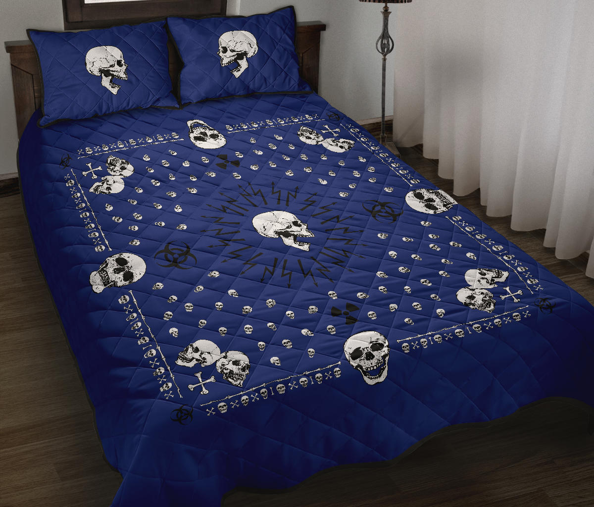 skull bandana bed set