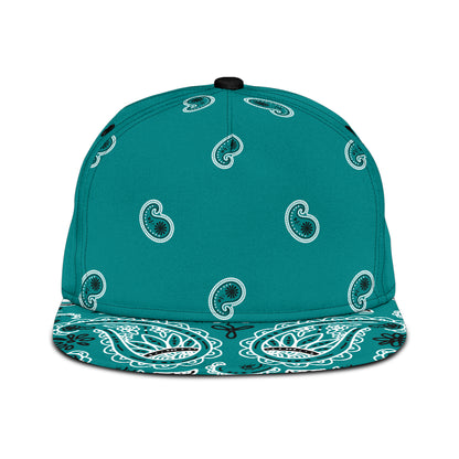 Teal Bandana Snapback Cap