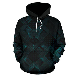 black and blue bandana pullover hoodie