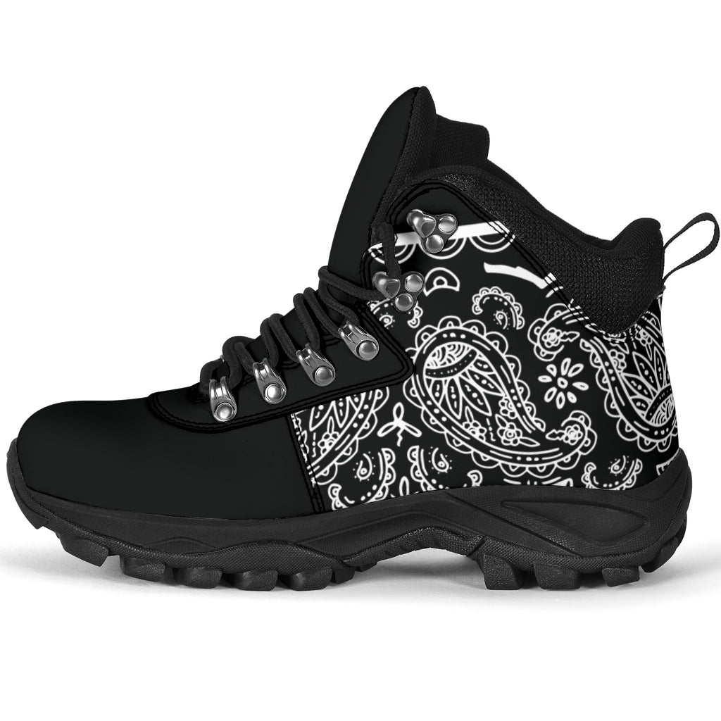 Black Bandana Alpine Boots