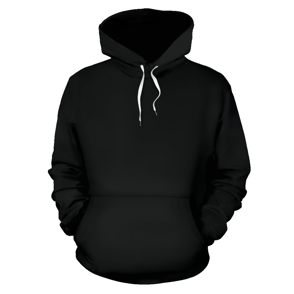 black bandana pullover hoodie front view