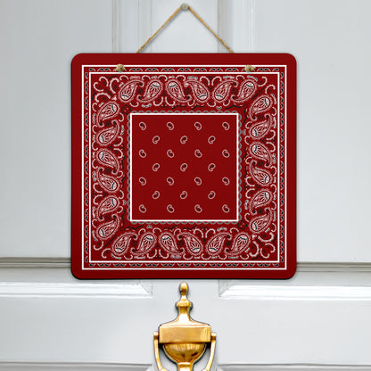 Maroon Bandana Door Signs