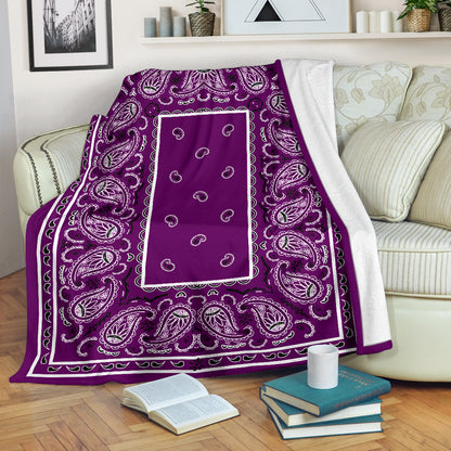 Plum Bandana Throw Blanket