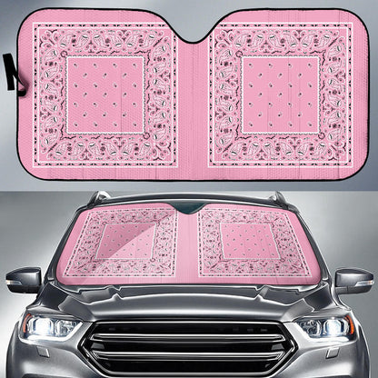 pink bandanas auto window shade