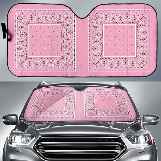 pink bandanas auto window shade