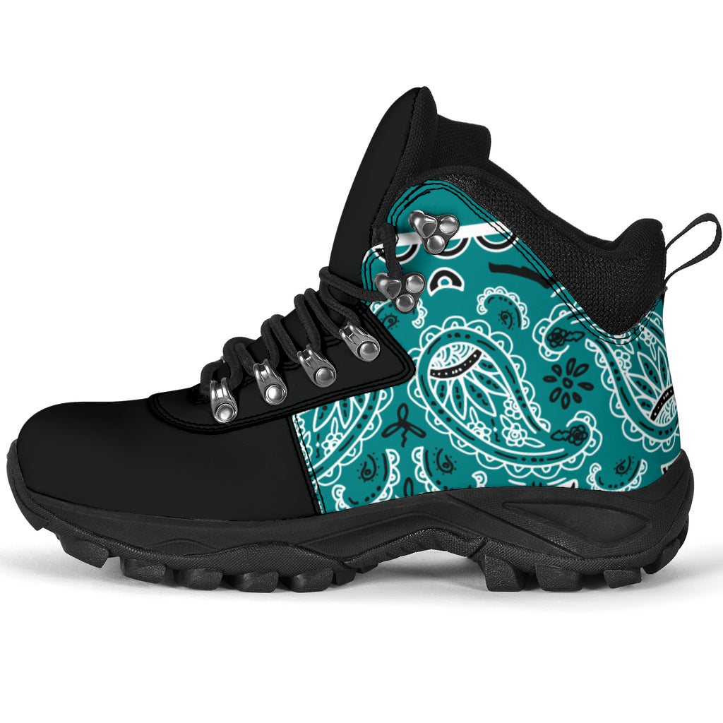 Teal Bandana Alpine Boots