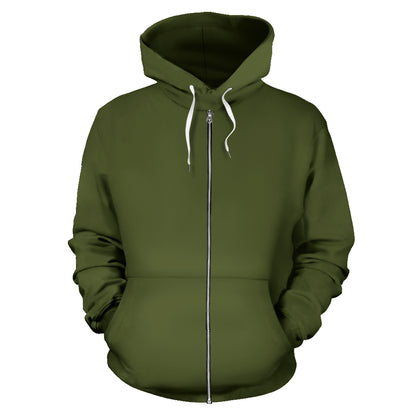 green bandana zip hoodie front view