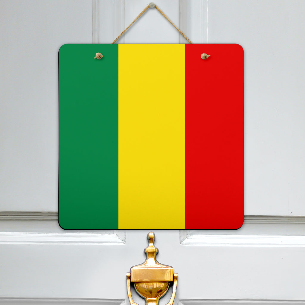 Rastafarian flag color door sign