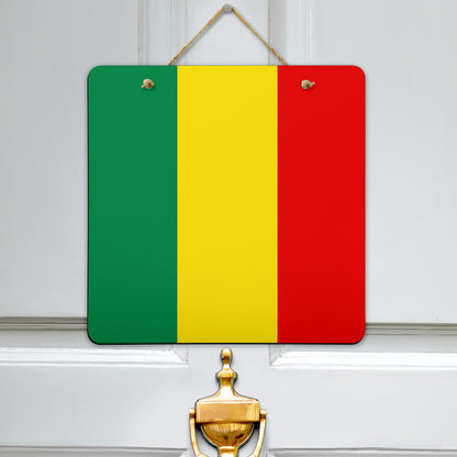 Rastafarian flag color door sign