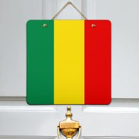 Rastafarian flag color door sign