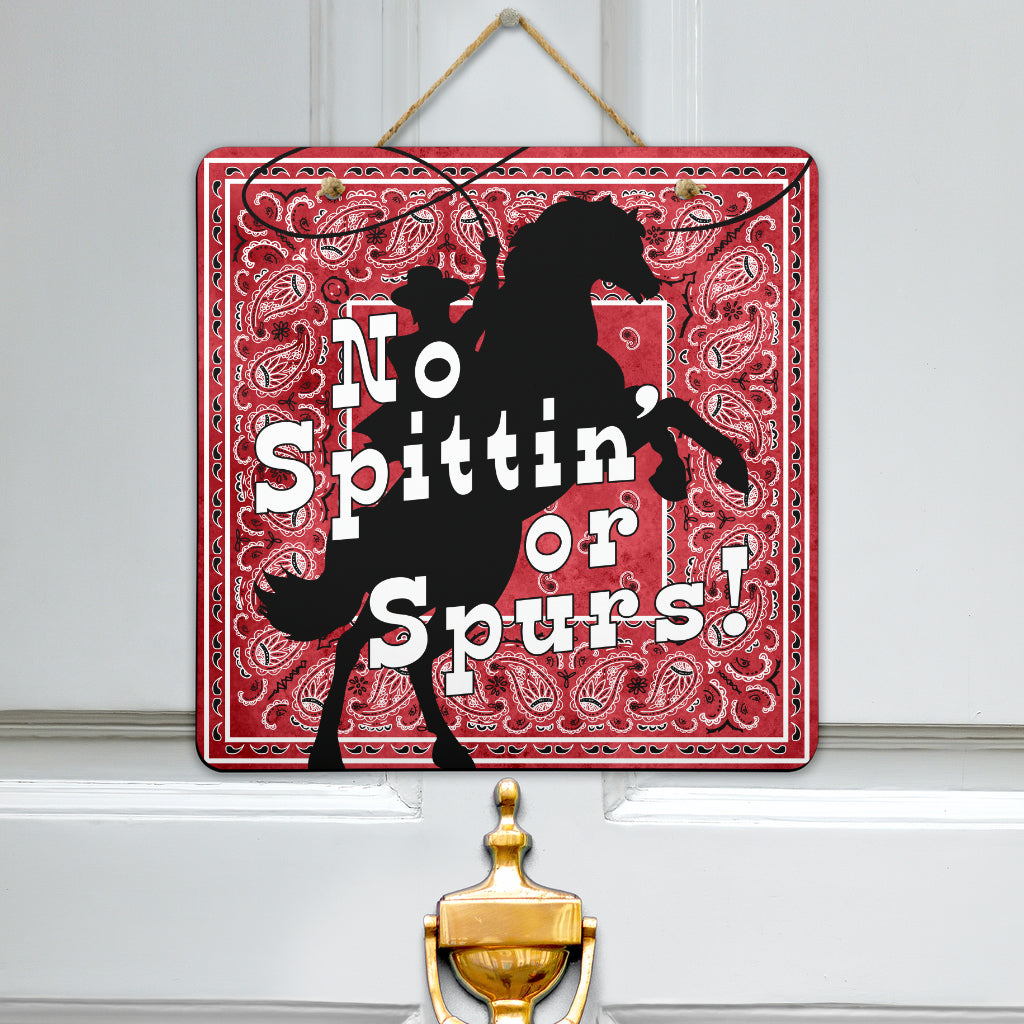 Cowboy Humor Door Sign