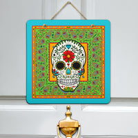 sugar skull bandana sign