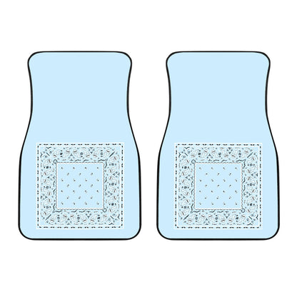 Dural Light Blue Bandana Car Floor Mats - Minimal