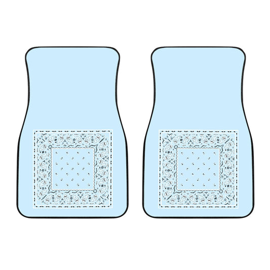 Dural Light Blue Bandana Car Floor Mats - Minimal