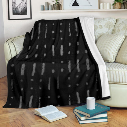 Mud Cloth Tribal Pattern Fleece Blanket
