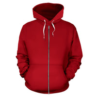 red bandana zip hoodie front view