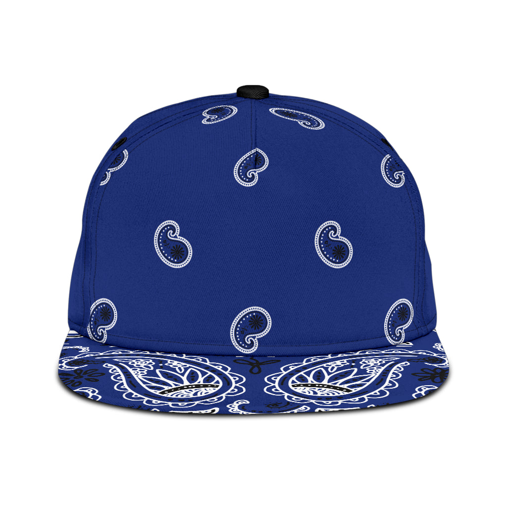 Royal Blue Bandana Snapback Cap