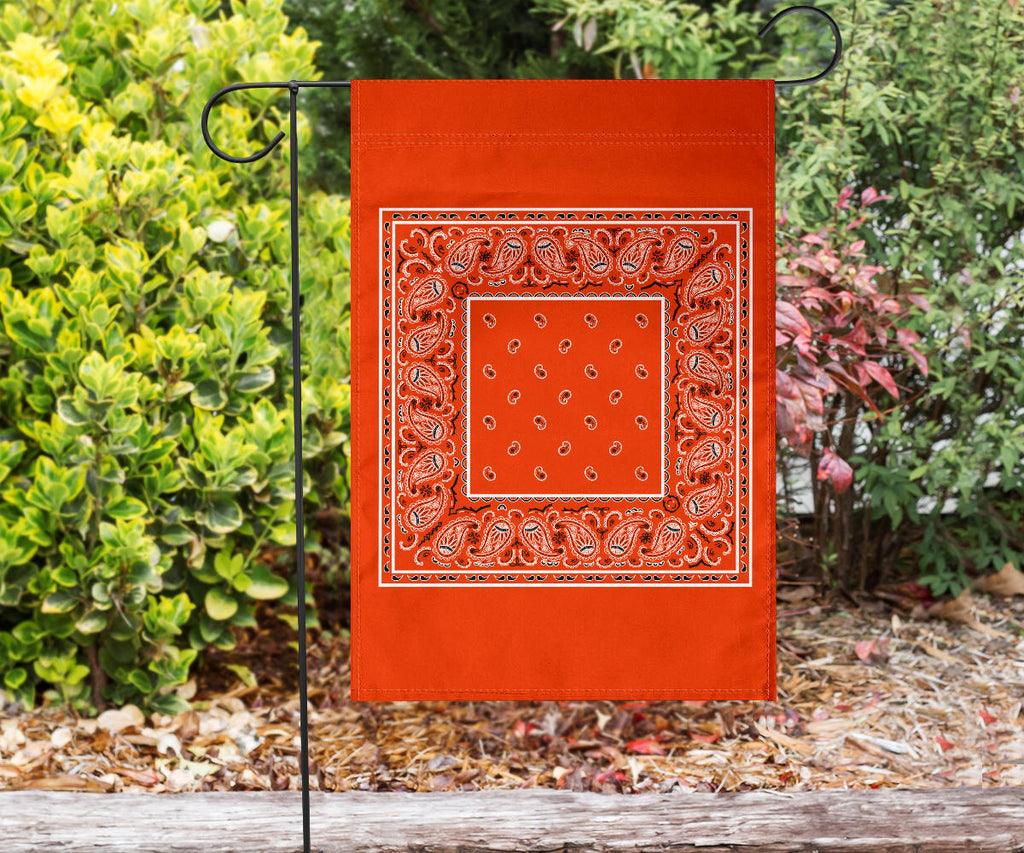 orange bandana garden flag