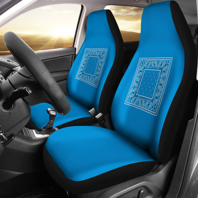 blue bandana seat covers