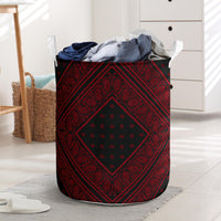 Laundry Hamper - Black and Red Bandana