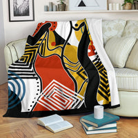 Retro Abstract Premium Blanket