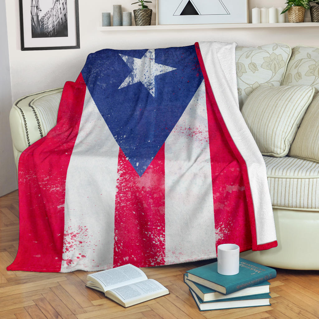 Puerto Rico Flag Throw Blanket