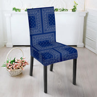 Blue and Gray Bandana Dining Chair Slipcovers