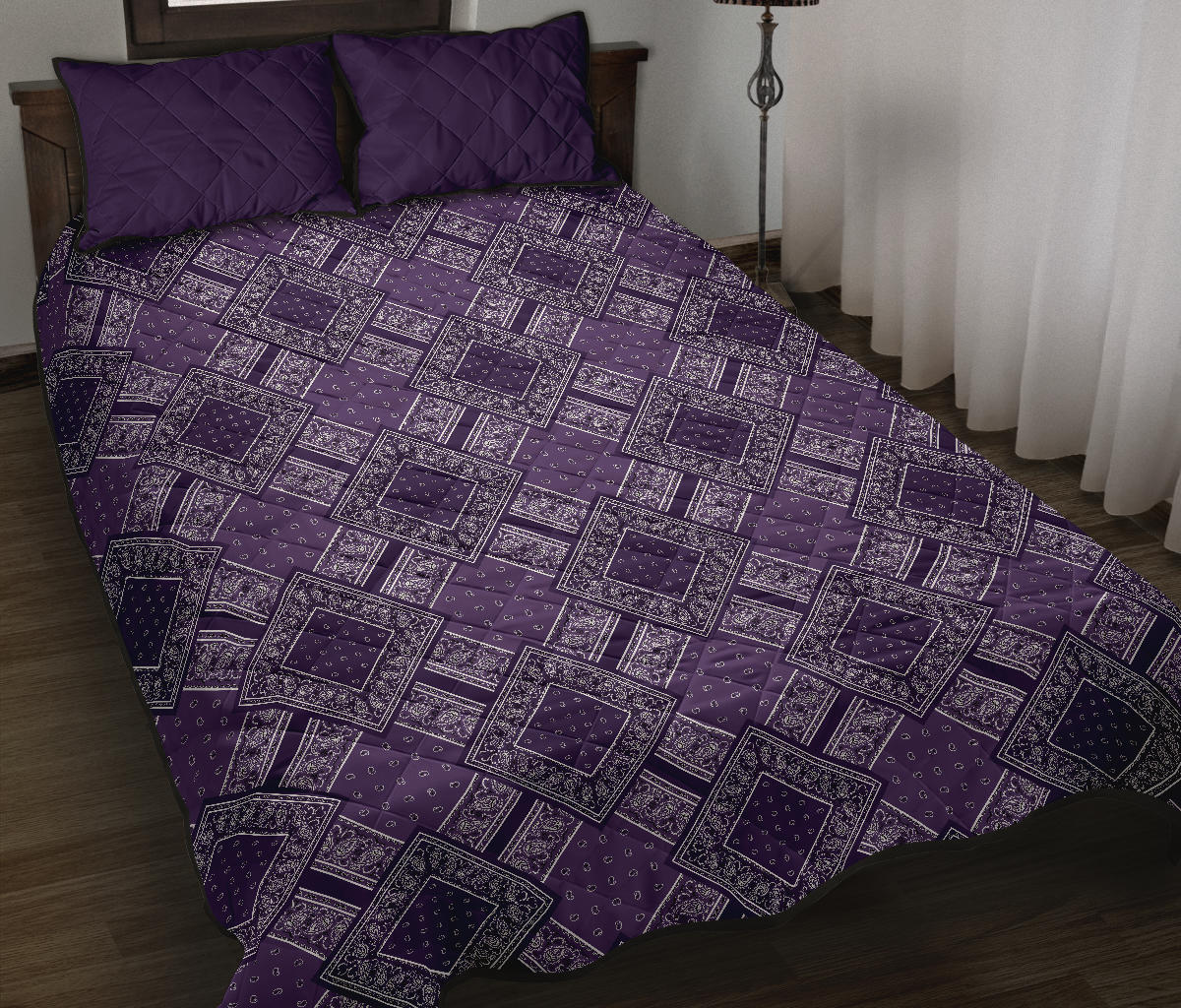 Quilt Set - Double Grape Bandana DB Quilt w/Shams