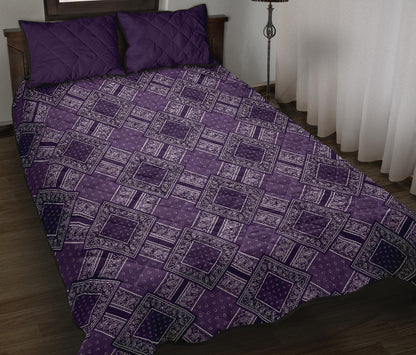 Quilt Set - Double Grape Bandana DB Quilt w/Shams