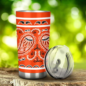 orange bandana tumbler car cups