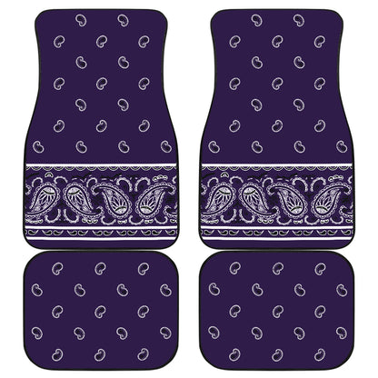 Quad Royal Purple Bandana Car Mats - Fancy