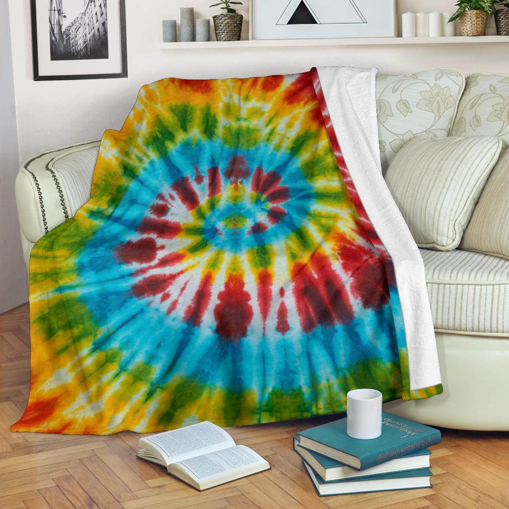 Classic Tie Dye Fleece Throw