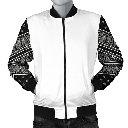 black bandana bomber jacket