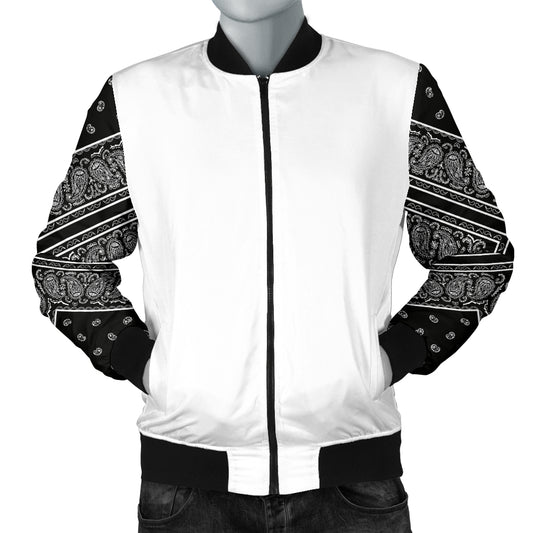 black bandana bomber jacket