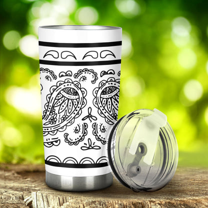 white bandana  cups