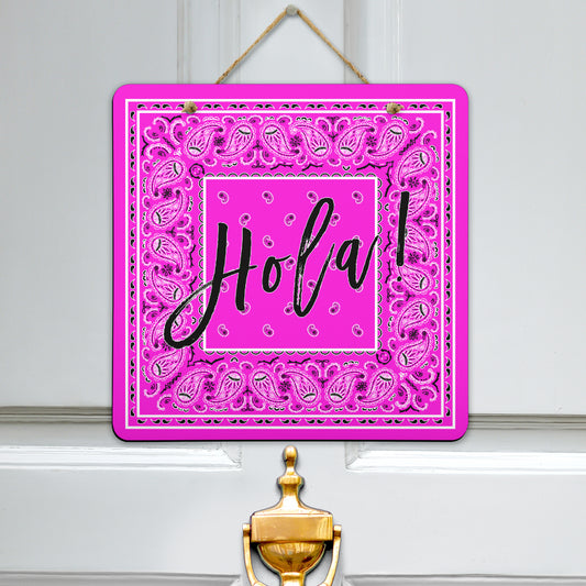 Spanish door sign