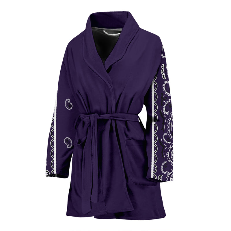purple bathrobe for women