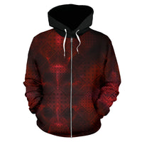 red and black streetwear hoodie