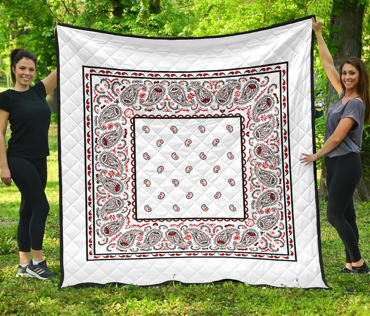 White Bandana Quilted Bedding