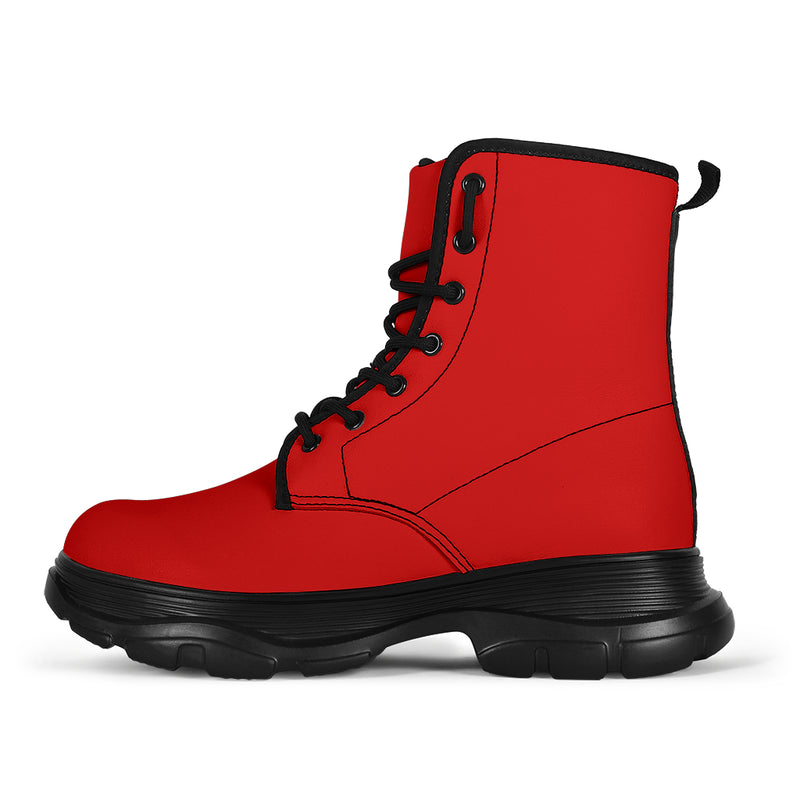 Maddeningly Red Chunk Boots