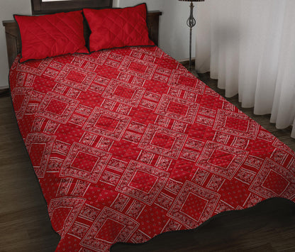 Quilt Set - Classic Red Bandana DB Quilt w/Shams