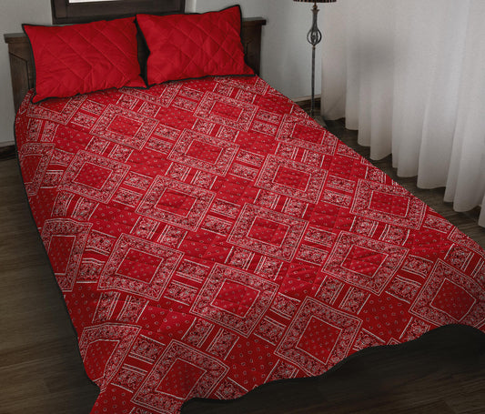Quilt Set - Classic Red Bandana DB Quilt w/Shams