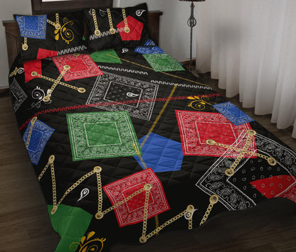 Quilt Set - Abstract Harmony Bandana Bed Quilt w/Shams