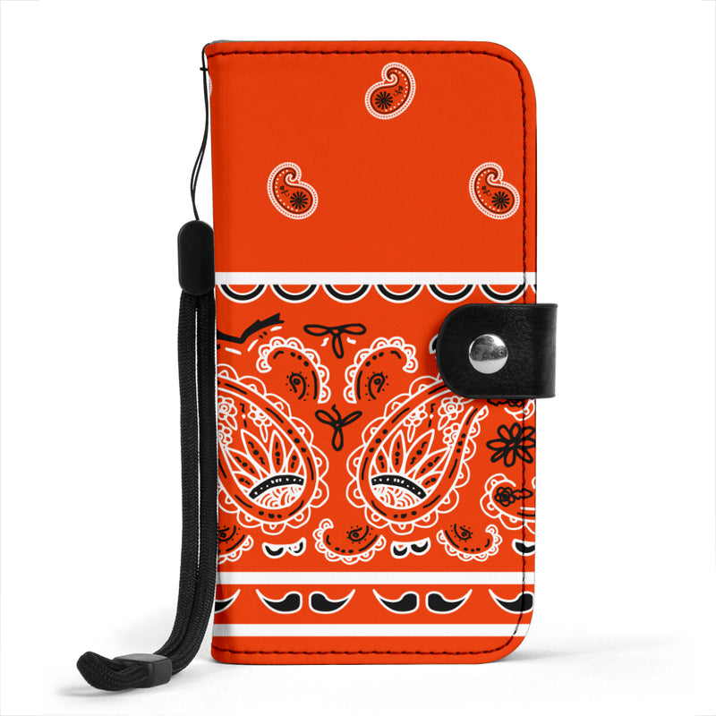 orange bandana phone case wallet