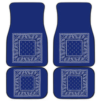 Quad Royal Blue Bandana Car Mats - Minimal