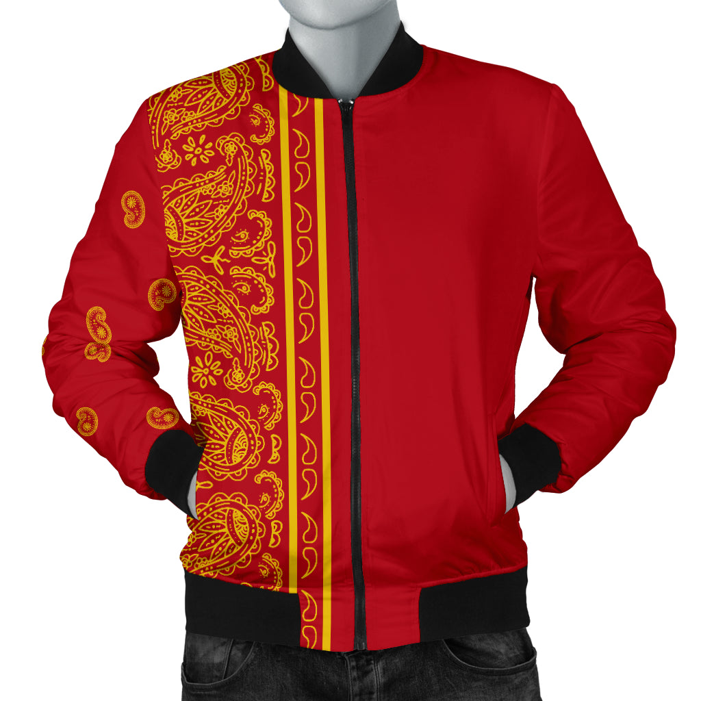 red bandana jacket for men