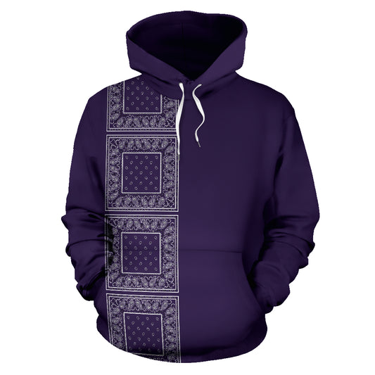 purple bandana hoodie front view