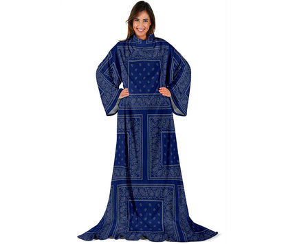 Blue and Gray Bandana Monk Blankets