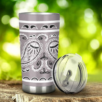 gray bandana drink tumbler